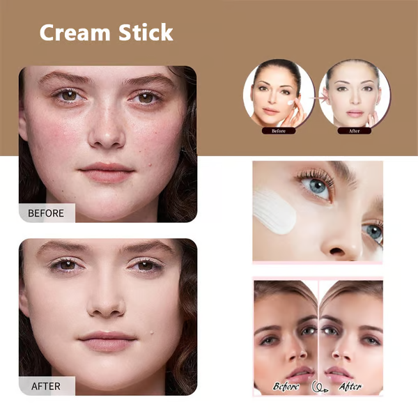 💥 Black Friday haul – 50% OFF💥⏰Cream Stick V White Korean Color-Changing Foundation Stick with Volufiline