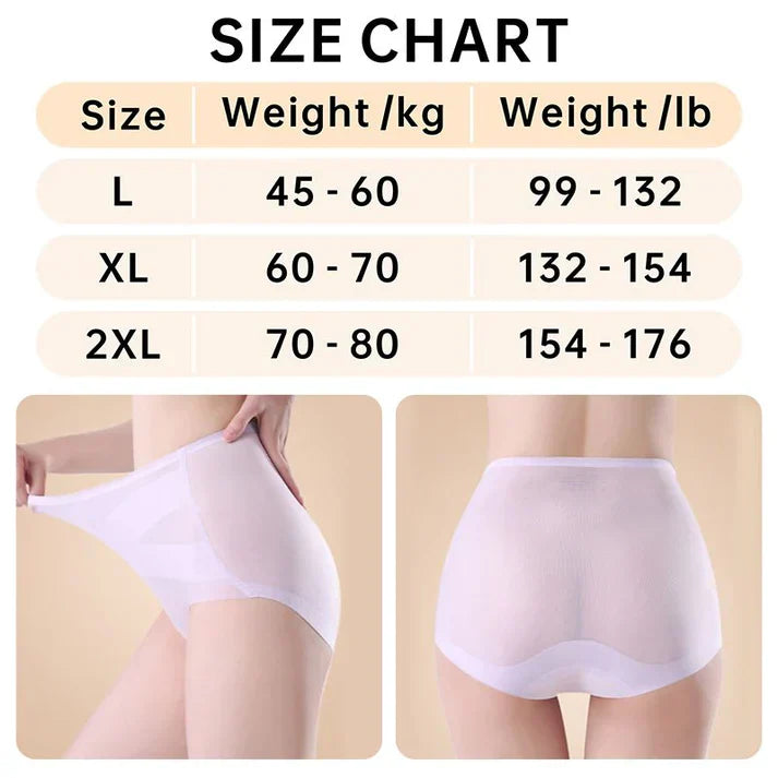 WOMENS HIGH-WAIST BREATHABLE ULTRA-THIN PANTIES WITH TUMMY-CONTROL & HIP-LIFTING