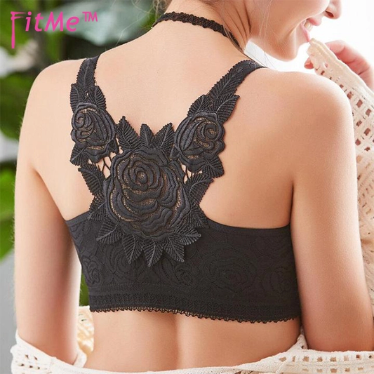 FITME ROSE EMBROIDERY FRONT CLOSURE WIREFREE BRA