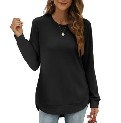⏰Hot Sale-Women's Sweatshirt Crewneck Curved Hem