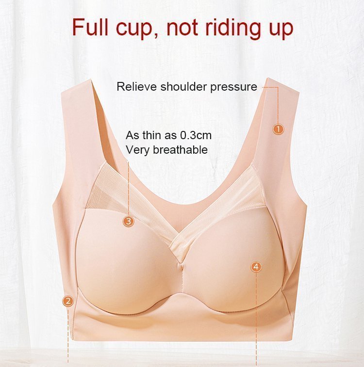 Plus Size Seamless Push Up Wireless Bras