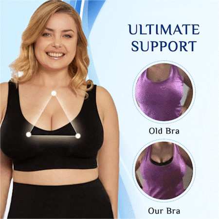 Plus size Comfort Extra-Elastic Breathable Sport Bra (From S to 8XL)