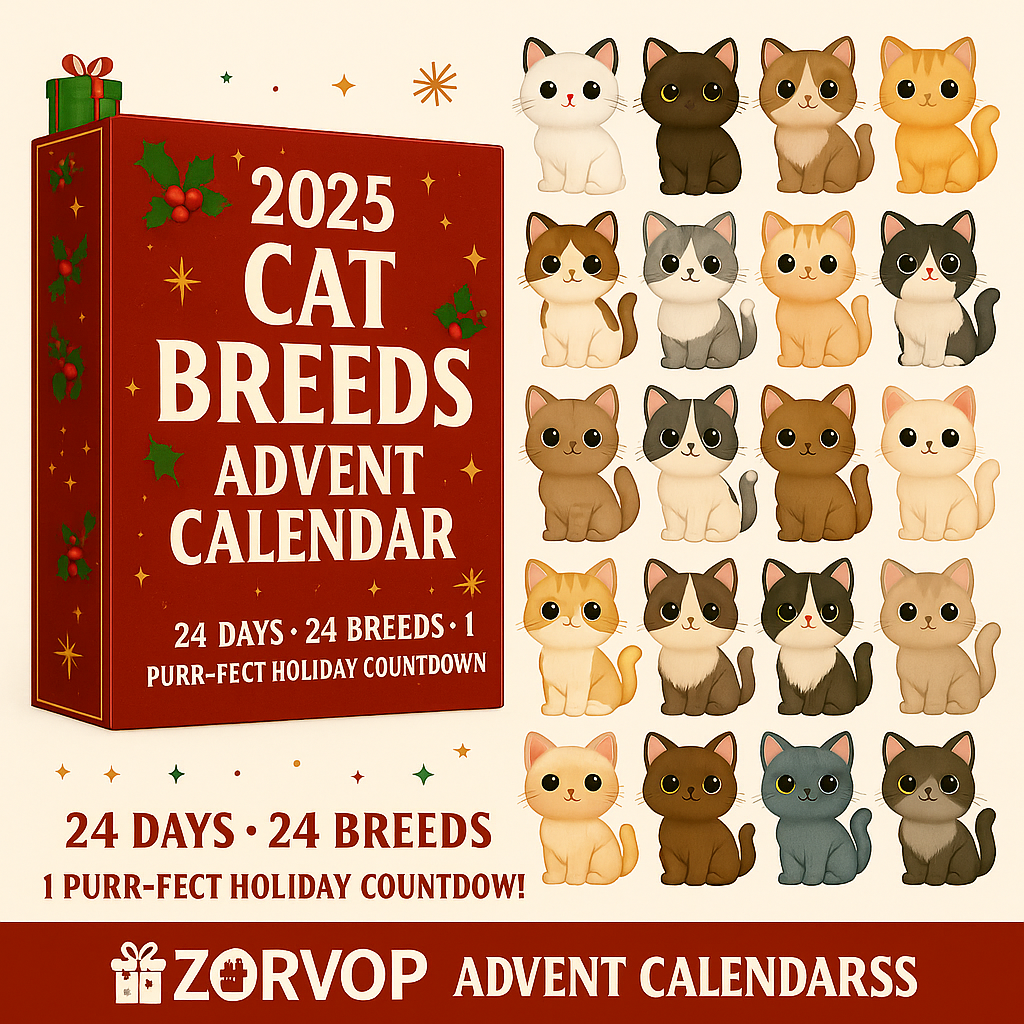 🔥Last Day Offer🔥 2025 Cat Breeds Advent Calendar