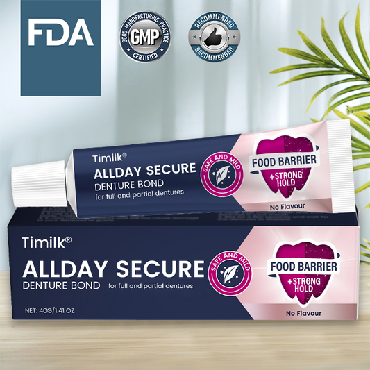Timilk® AllDay Secure Denture Bond — Fit Seal, Secure Hold Up to 4 Days