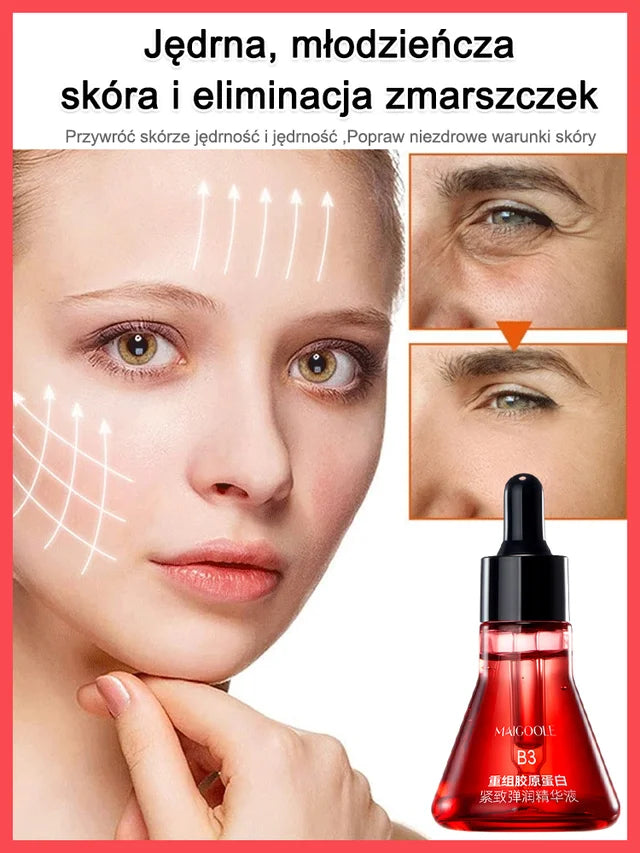 Anti-wrinkle serum with recombinant collagen