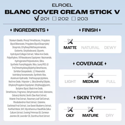 💥 Black Friday haul – 50% OFF💥⏰Cream Stick V White Korean Color-Changing Foundation Stick with Volufiline