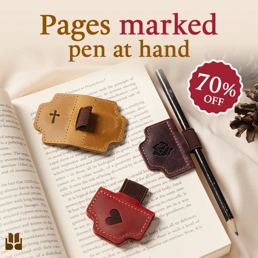 BygoneMark - Personalized Magnetic Leather Pen Holder Bookmark - 🔥LAST DAY 70% OFF🔥