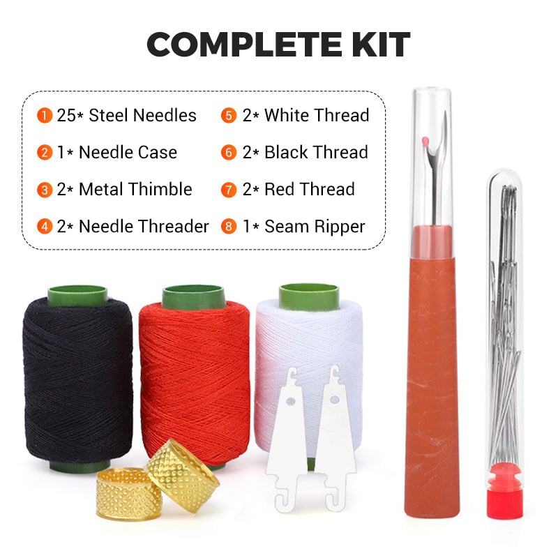 All-in-One 37 Pcs Sewing Kit🧵Fix Anything, Anytime + Portable & Beginner-Friendly! ✨