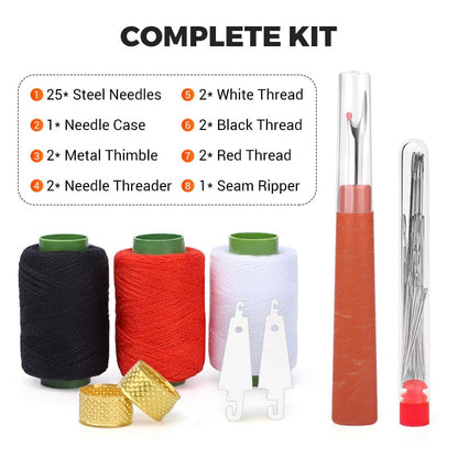 All-in-One 37 Pcs Sewing Kit🧵Fix Anything, Anytime + Portable & Beginner-Friendly! ✨