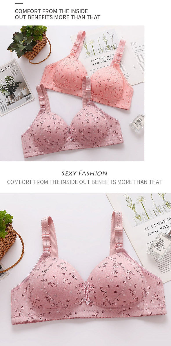 2024 Large size thin underwear anti-sagging bra