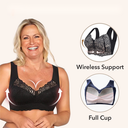 EXTRA LIFT ULTIMATE LIFT STRETCH FULL FIGURE SEAMLESS LACE CUT OUT BRA