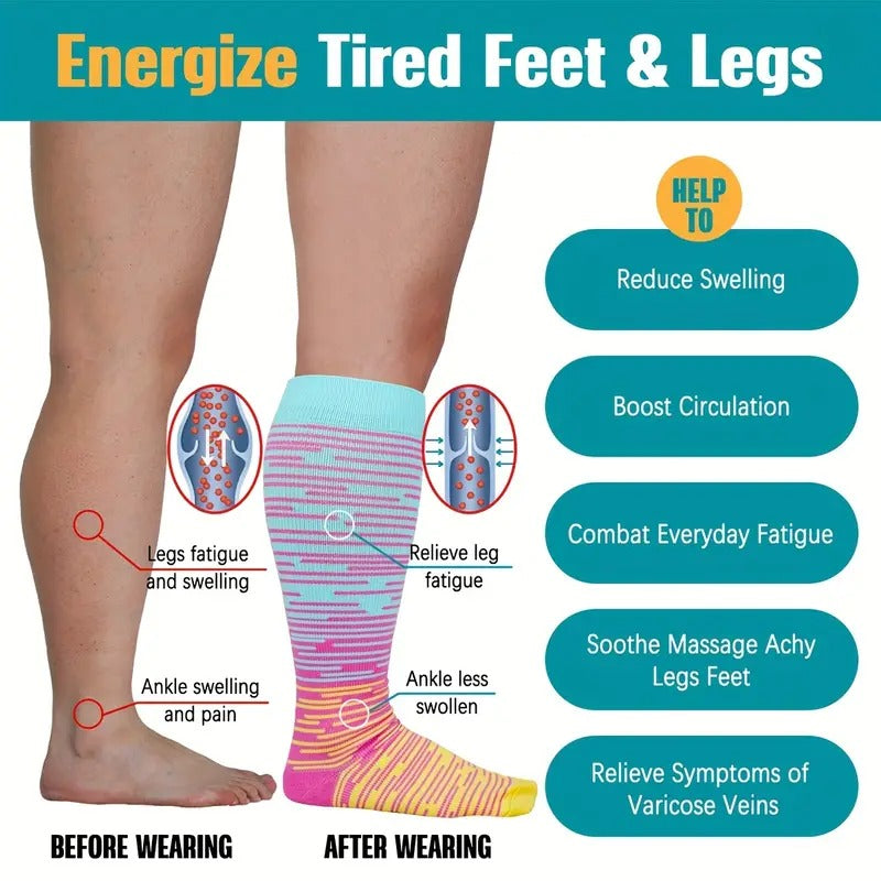 2023 Plus Size Sports Compression Socks