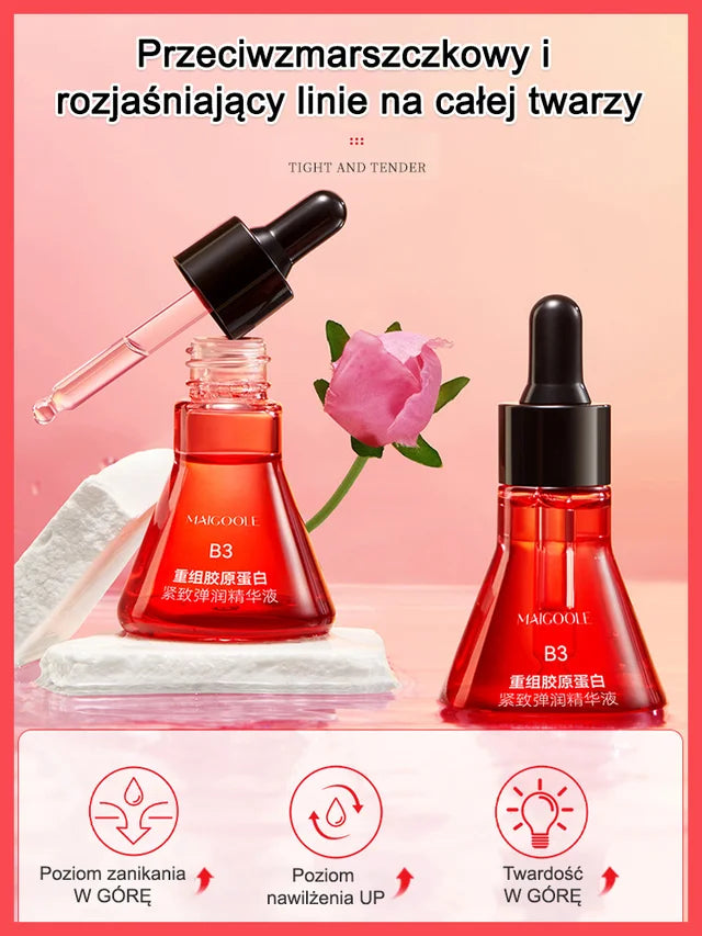 Anti-wrinkle serum with recombinant collagen