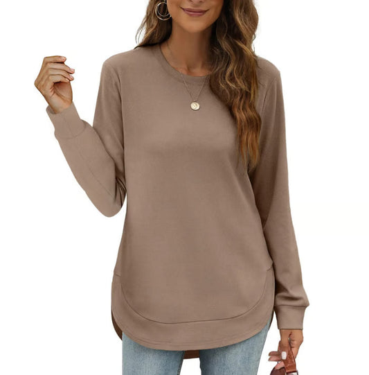 ⏰Hot Sale-Women's Sweatshirt Crewneck Curved Hem