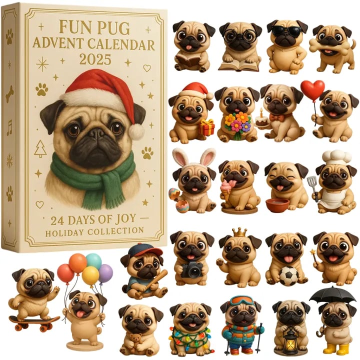 🎄Fun Pug Advent Calendar 2025