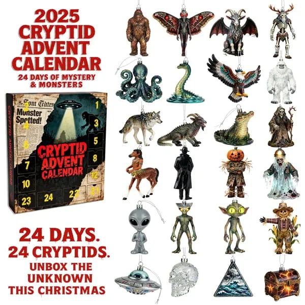 🔥LAST DAY 50% OFF🦍🛸2025 Cryptid Advent Calendar - Unbox the Unknown This Christmas 🎁👽