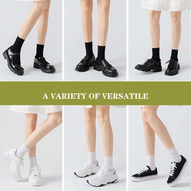 Thin Loose Socks Pile Socks Solid Colors Ice