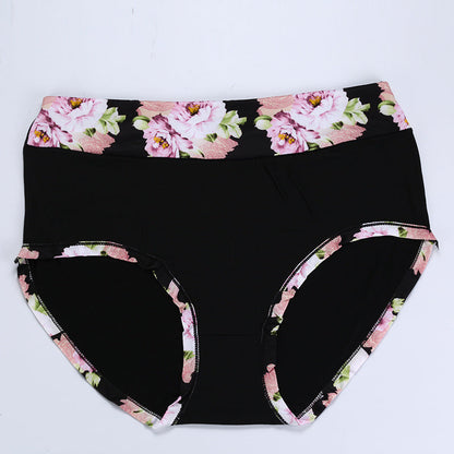 Large size high waisted cotton panites
