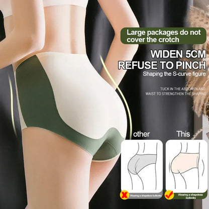 COLOR BLOCK TRACELESS HIP LIFTING SHAPING PANTIES