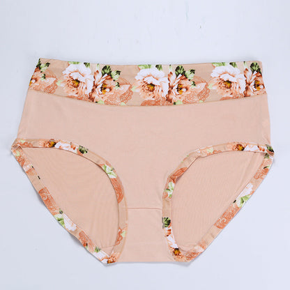 Large size high waisted cotton panites