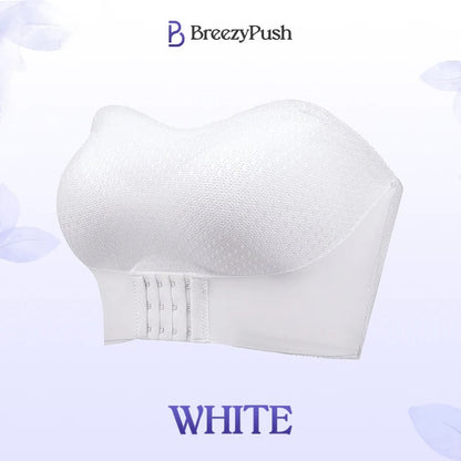 Breathable Non Slip Strapless Front Buckle Push Up Bra
