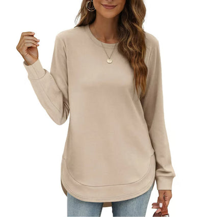 ⏰Hot Sale-Women's Sweatshirt Crewneck Curved Hem