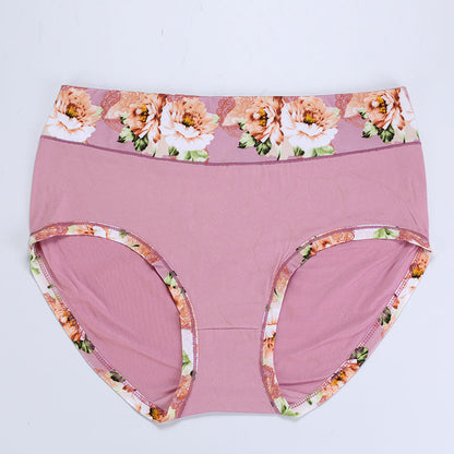 Large size high waisted cotton panites