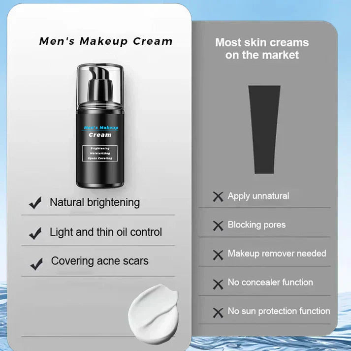 MENS MAKEUP CREAM FOR BRIGHTENING MOISTURIZING SPOTS COVERING