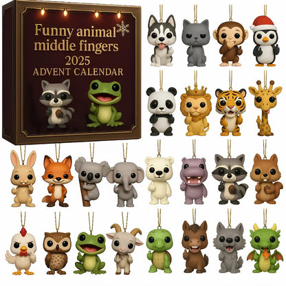 🌲Christmas Gift--2025 Funny Animal Middle Fingers Advent Calendar