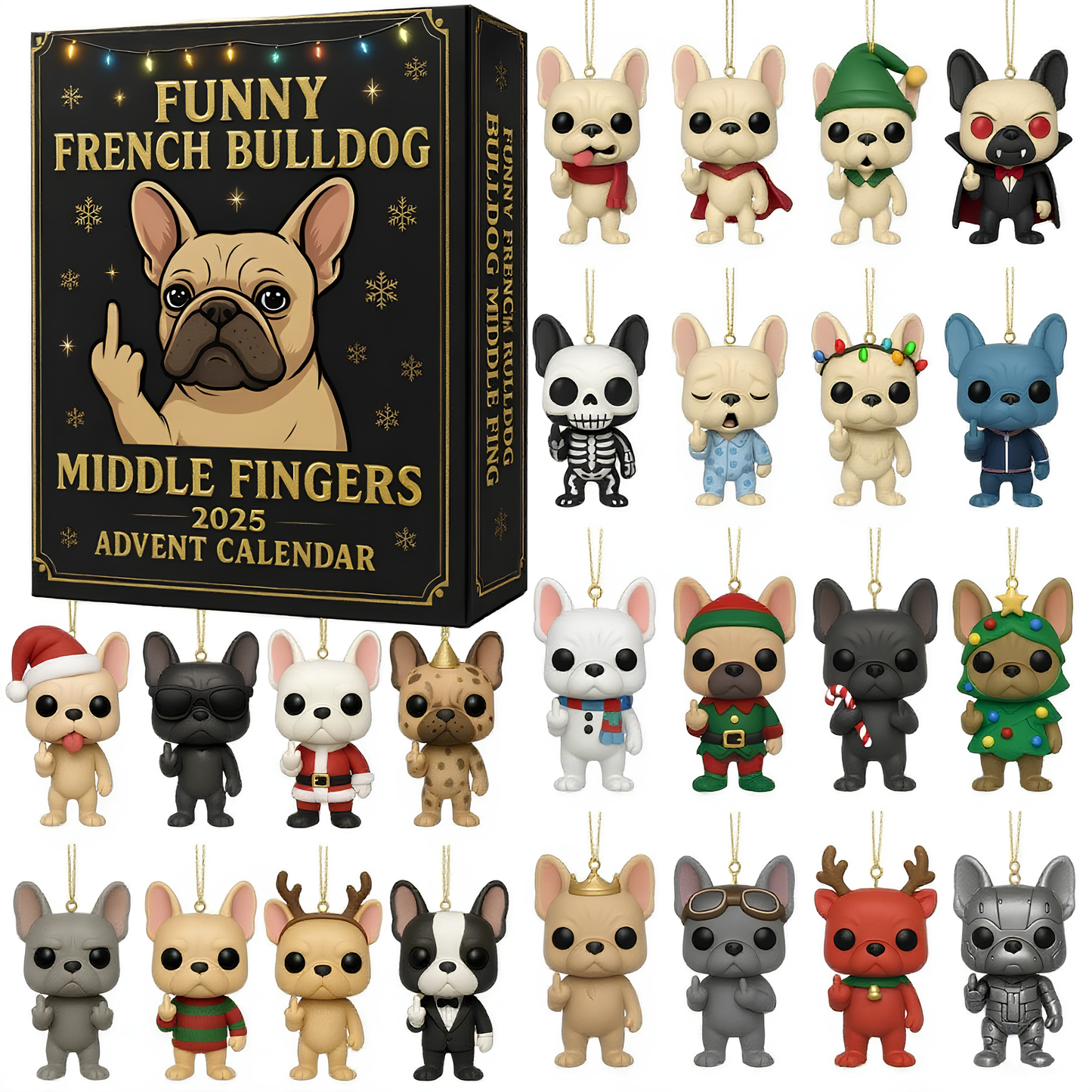 🌲Christmas Gift--2025 Funny French Bulldog Advent Calendar