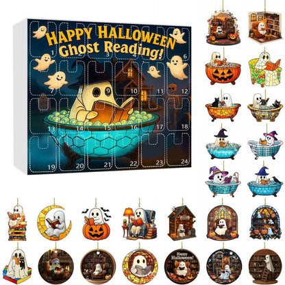 🌲 Halloween Gift--Halloween Advent Calendar with Ghost Ornaments-24 Days of Festive Fun!
