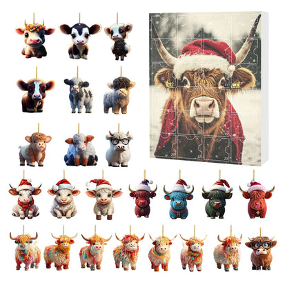 Christmas Cow Advent Calendar 2025 – 24 Days of Festive Fun with Adorable Cow Ornaments 🐄🎄