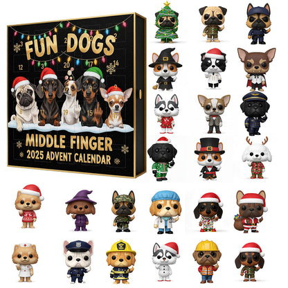 🌲Christmas Gift--Fun Dogs Middle Finger 2025 Advent Calendar 🎄🐶