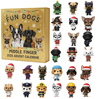 🌲Christmas Gift--Fun Dogs Middle Finger 2025 Advent Calendar 🎄🐶