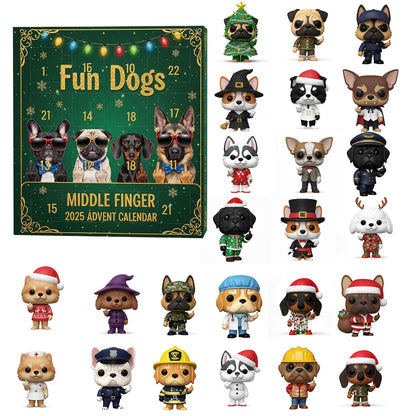 🌲Christmas Gift--Fun Dogs Middle Finger 2025 Advent Calendar 🎄🐶