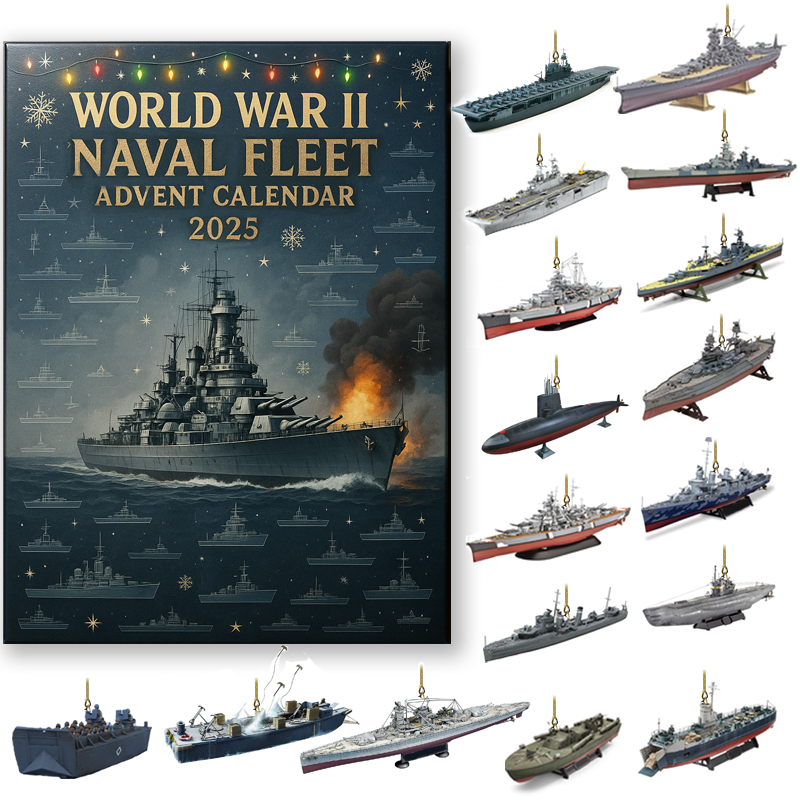 🌲Christmas Gift--WWII Naval Fleet Advent Calendar 2025 – 24 Days of Iconic Warships