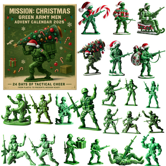 🌲Christmas Gift--MISSION: CHRISTMAS – Green Army Men Advent Calendar