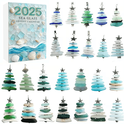 🌊Sea Glass Christmas Tree Advent Calendar | A surprise behind each door😲🎁