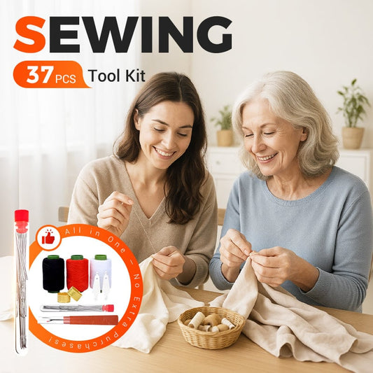 All-in-One 37 Pcs Sewing Kit🧵Fix Anything, Anytime + Portable & Beginner-Friendly! ✨