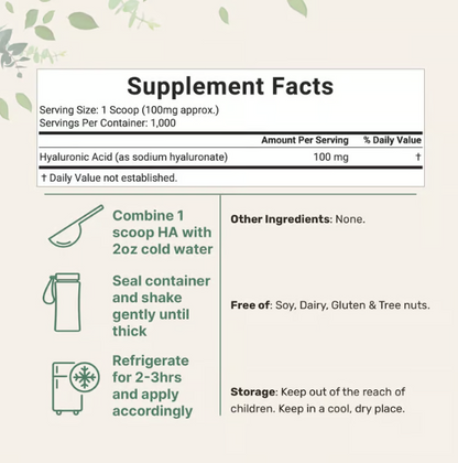 Micro Ingredients Hyaluronic Acid Powder DIY Facial Serum