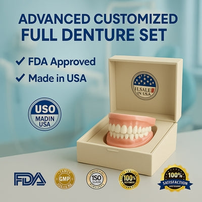 🦷Advanced Customized Full Denture Set🔥10,000+ Sold In Last 30 Day✨